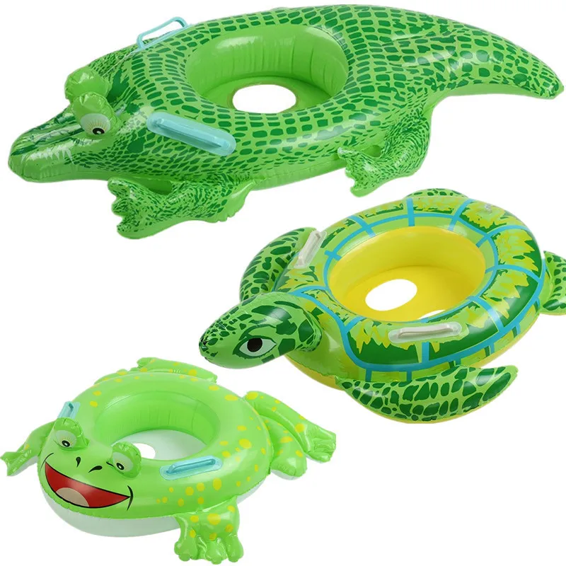 Nuevo 2026: Flotador Inflable para Niños con Diseño Divertido de Tortuga Marina y Cocodrilo, Juguete para Piscina y Playa