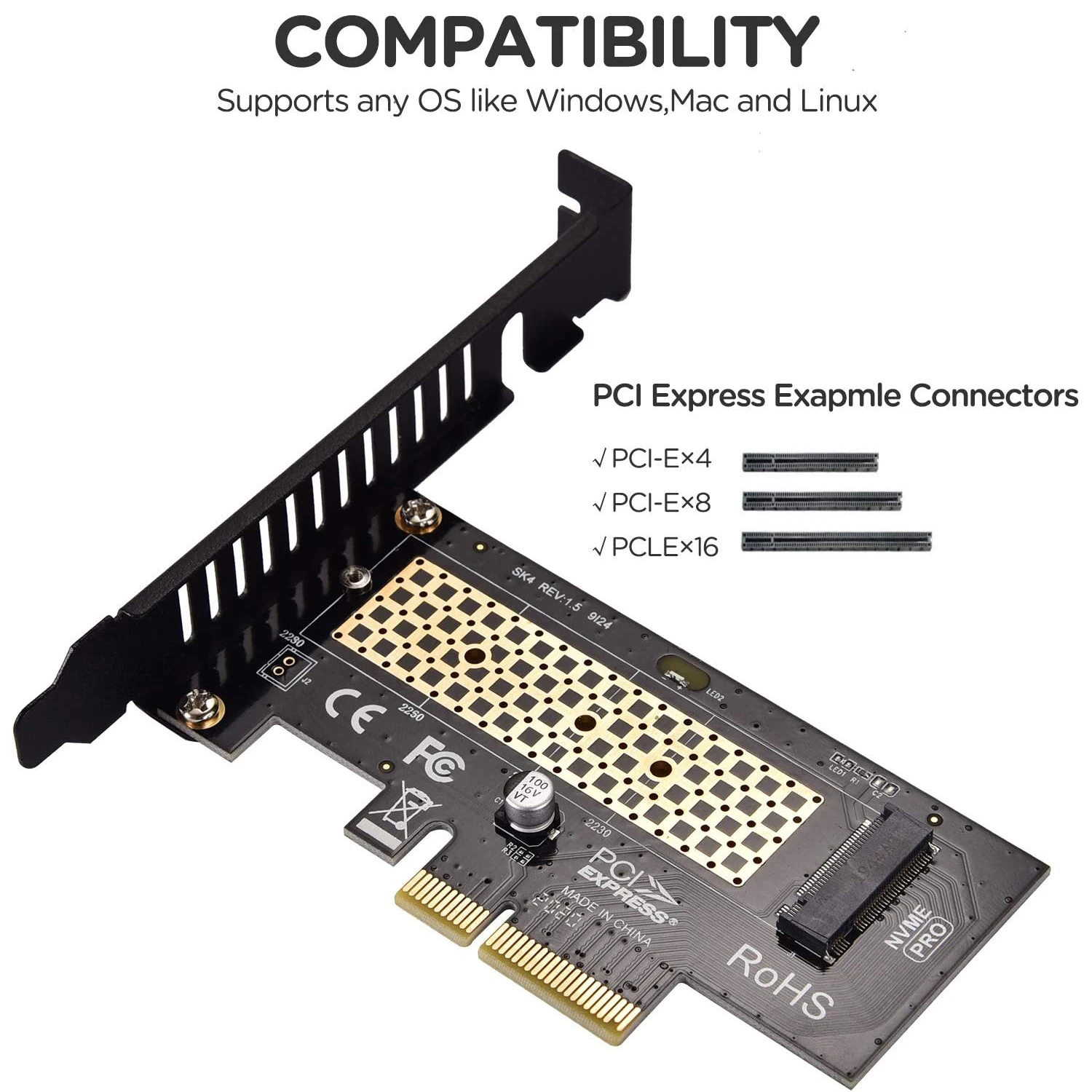 Zoerax NVME pro adaptér M.2 NVME pro SSD na pcie 4.0 adaptér karta pcie video karet pro PC znít karta pci expres m2 adaptér