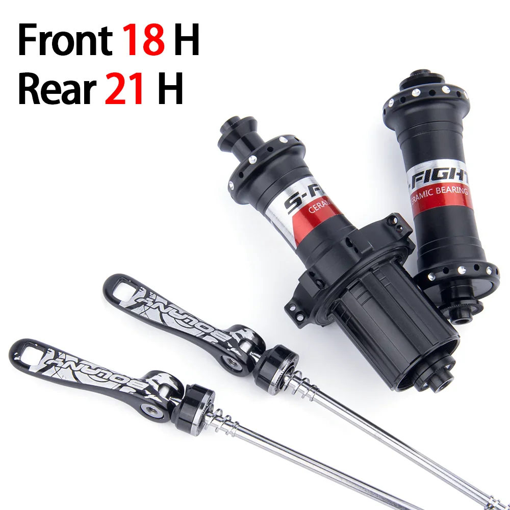 

Straight Pull Hub 21-hole Rear Hub 18-hole Front Hub Ceramic Bearing Quick Release Freehub 6 Pawls For Road Bike Hubs