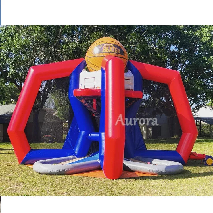 Aurora Interactive Inflatable Toy Accessories Carnival Sport Games Inflatable Shooting Stars Shootout Inflatable Basketball Game