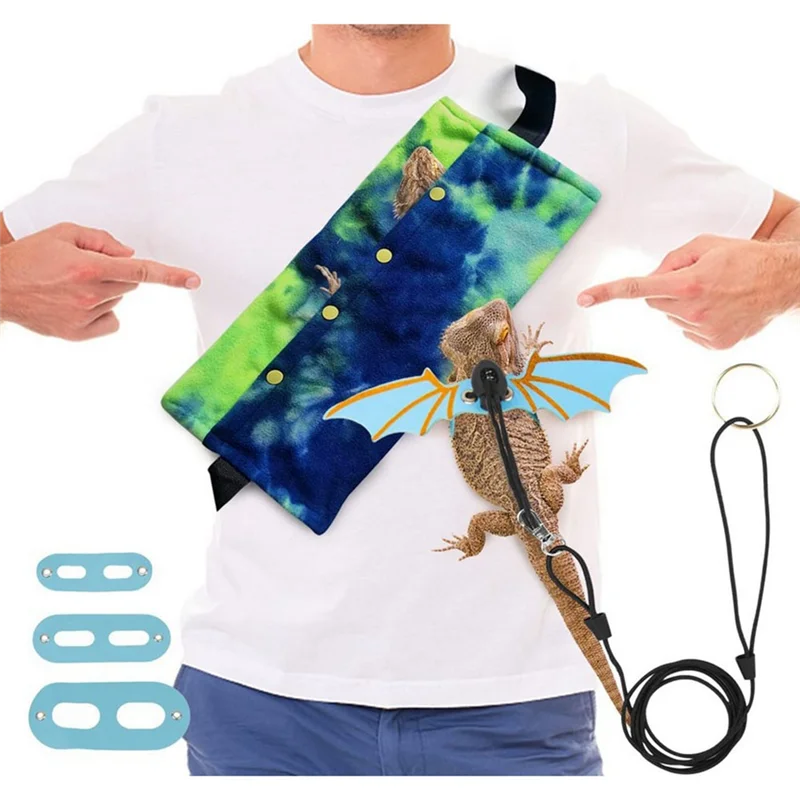 Torba transportowa dla jaszczurek i innych gadów, z linką do przewlekania, idealna na podróże, spacery i odpoczynki na zewnątrz, różowa.