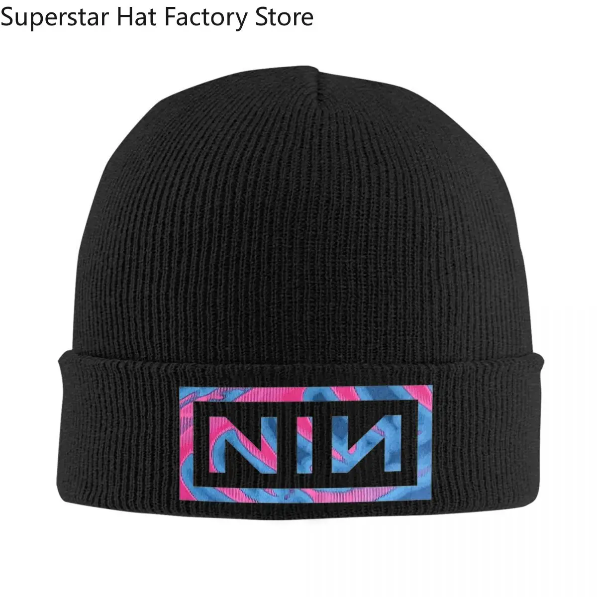 Nine Inch Nails NIN Knit Hat Beanies Winter Hat Warm Color Caps Men Women