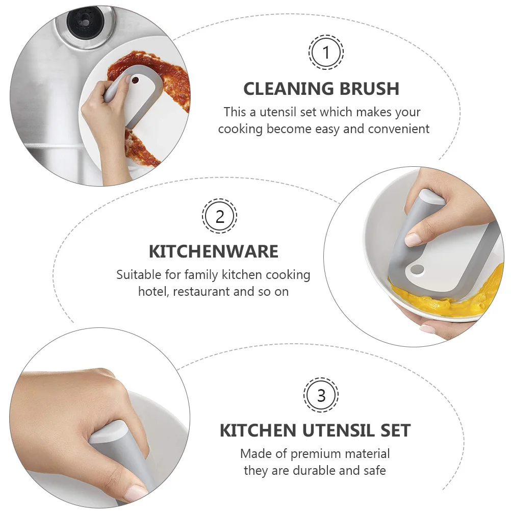 

Мягкий гель-скребок, набор щеток для чистки, кухонная утварь для кастрюль, сковородок, инструменты для чистки посуды, кухонные принадлежности, домашний отель