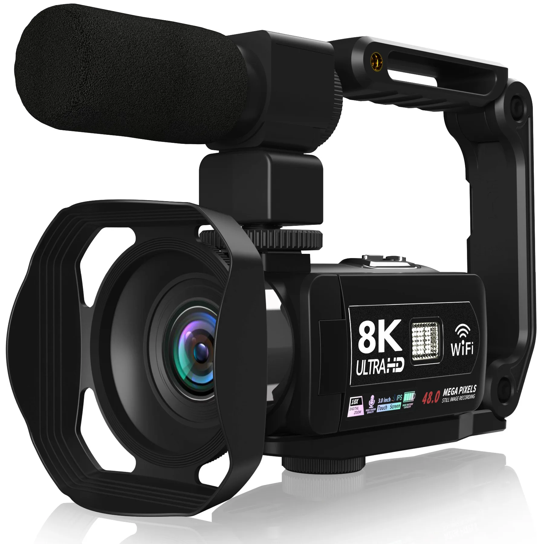 8K high definition home camera 64 million WiFi Internet night vision flip touch screen camera