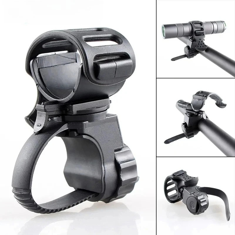 1/2PCS 360° Adjustable Bicycle Light Bracket with Anti Slip Design Universal Flashlight Mount Holder for MTB Cycling Torch