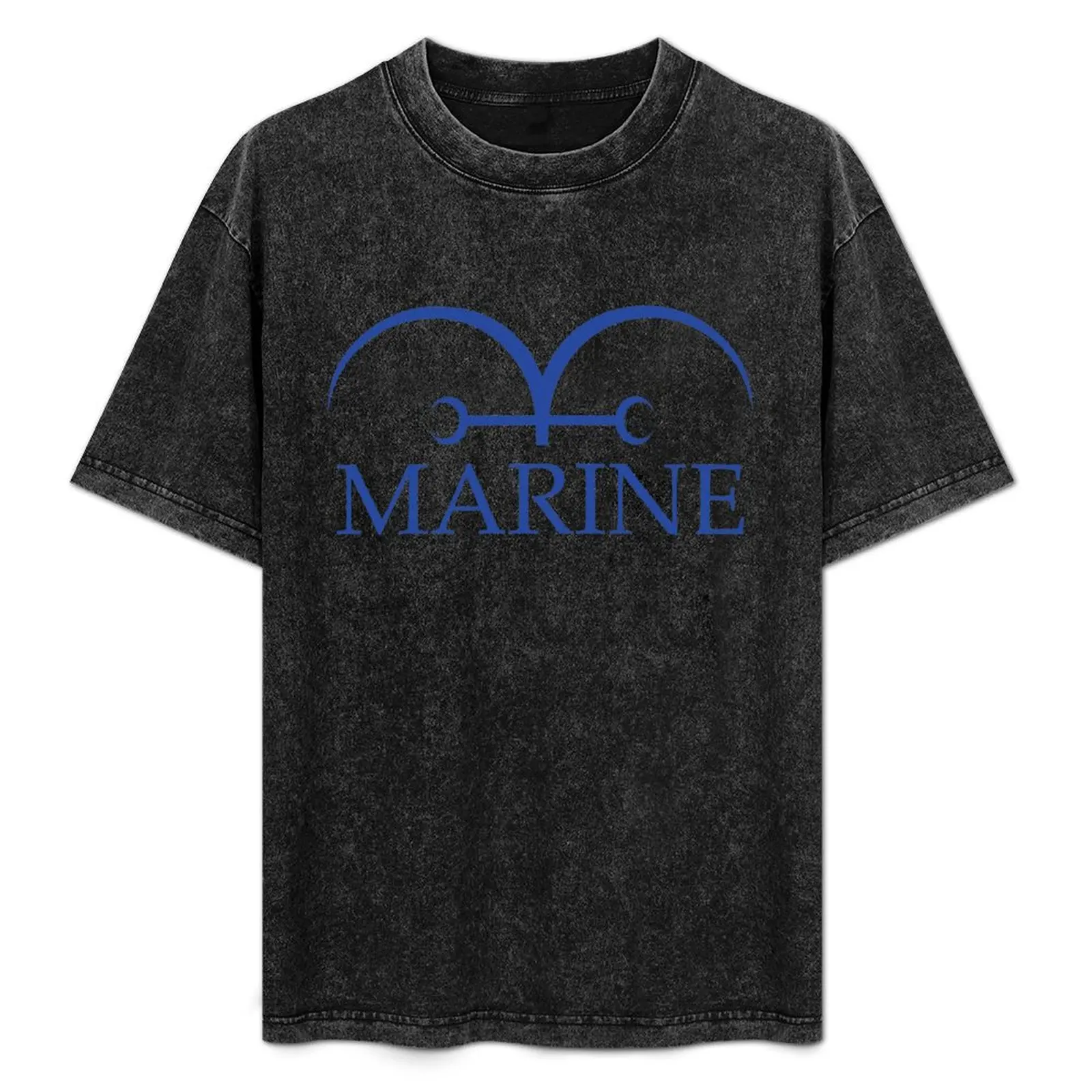 Marine White Flag T-Shirt Stylish Print Short Sleeve Tee