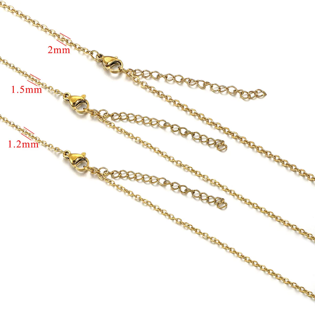 5pcs Stainless Steel Gold-plated Necklace Connectors Double Jump Ring Charms Pendant for DIY Necklace Parts Craft Jewelry Making