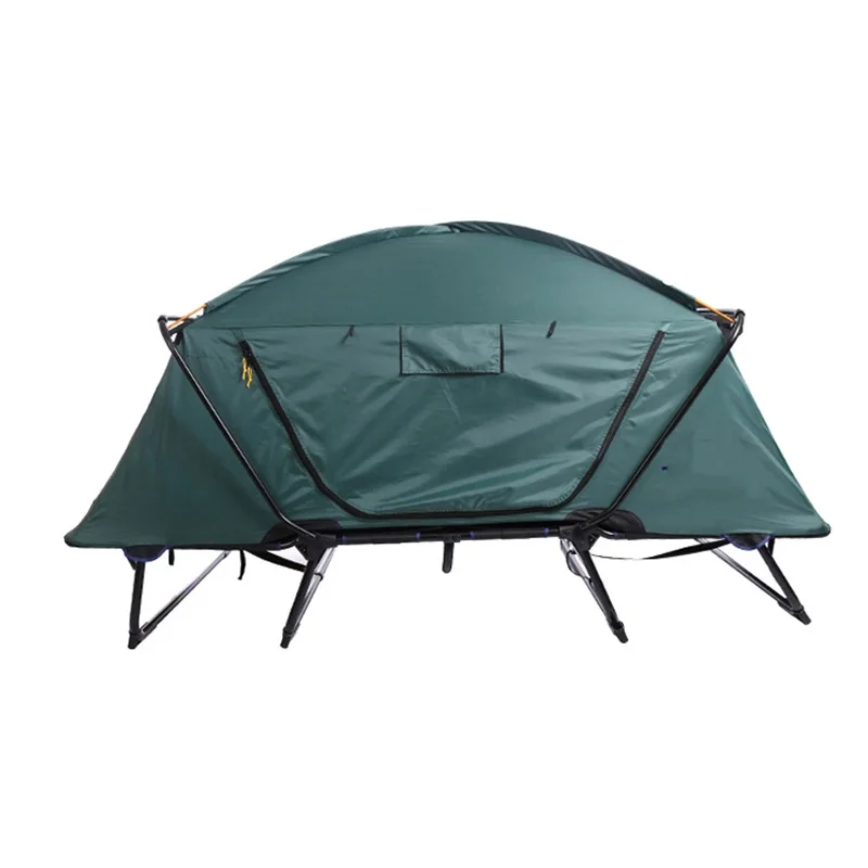 Single/Double Person Foldable Cot Tent for Outdoor Camping Fishing Cold-Proof Heavy Rain Warmth Quick-Open No-Set-Up Thickened