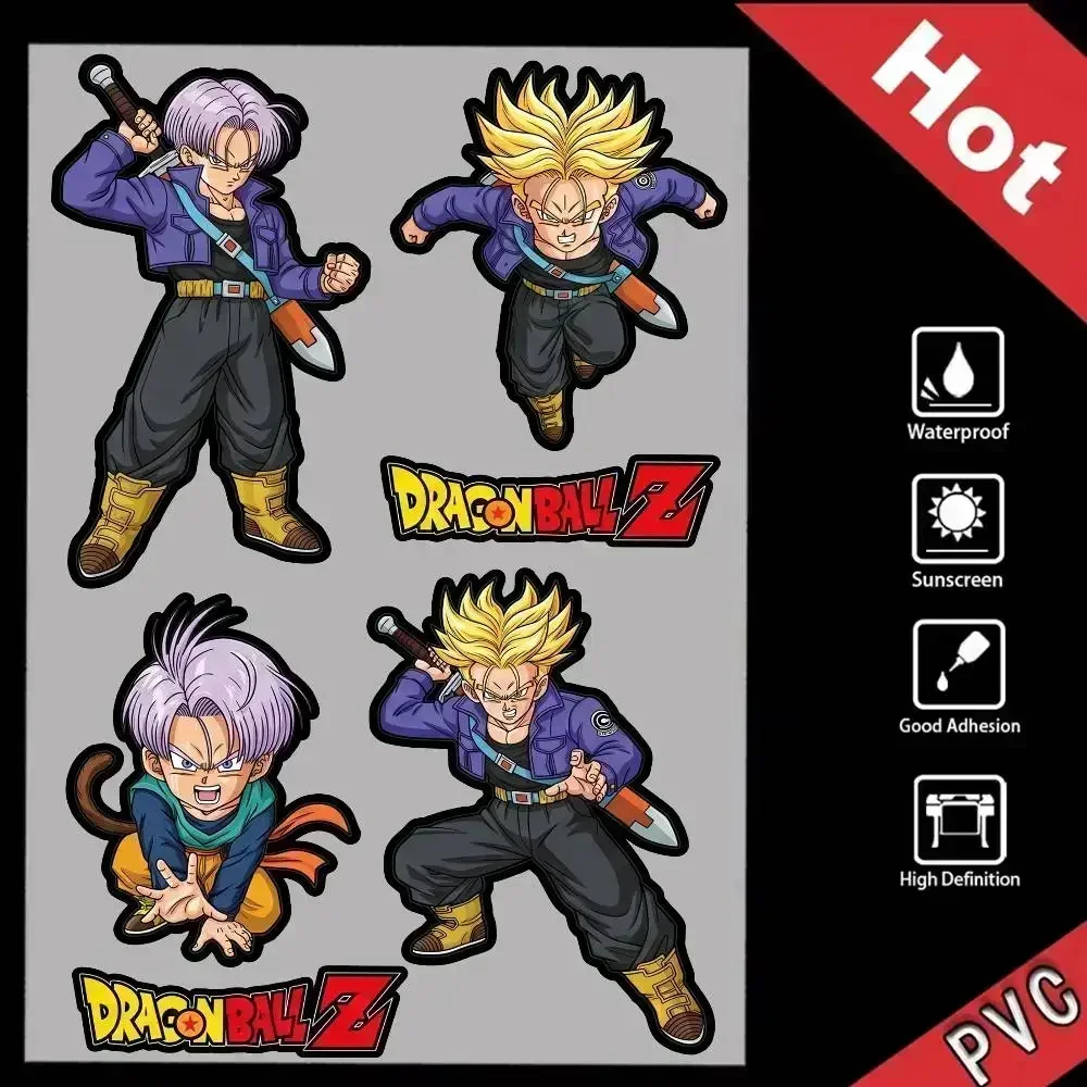 DRAGON BALL Vegeta Goku Safety Reflective Auto Decal Scratch Cover Stickers Universal For Bike Helmet Mug Refrigerator
