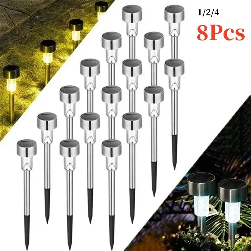 Outdoor Solar Path Lights LED Solar Garden Lights Waterproof Solar Patio Lawn Yard And Landscape Lights Garden Lamp Decoration