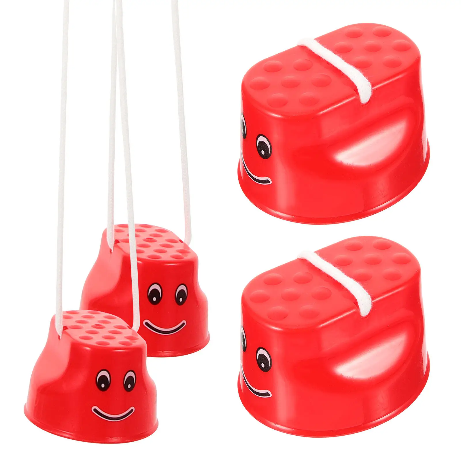 2Pairs Kids Stilts Oval Shape Zodiac Pattern Balance Training Equipment for Outdoor Equilibrium Practice Sensory Motor Skill
