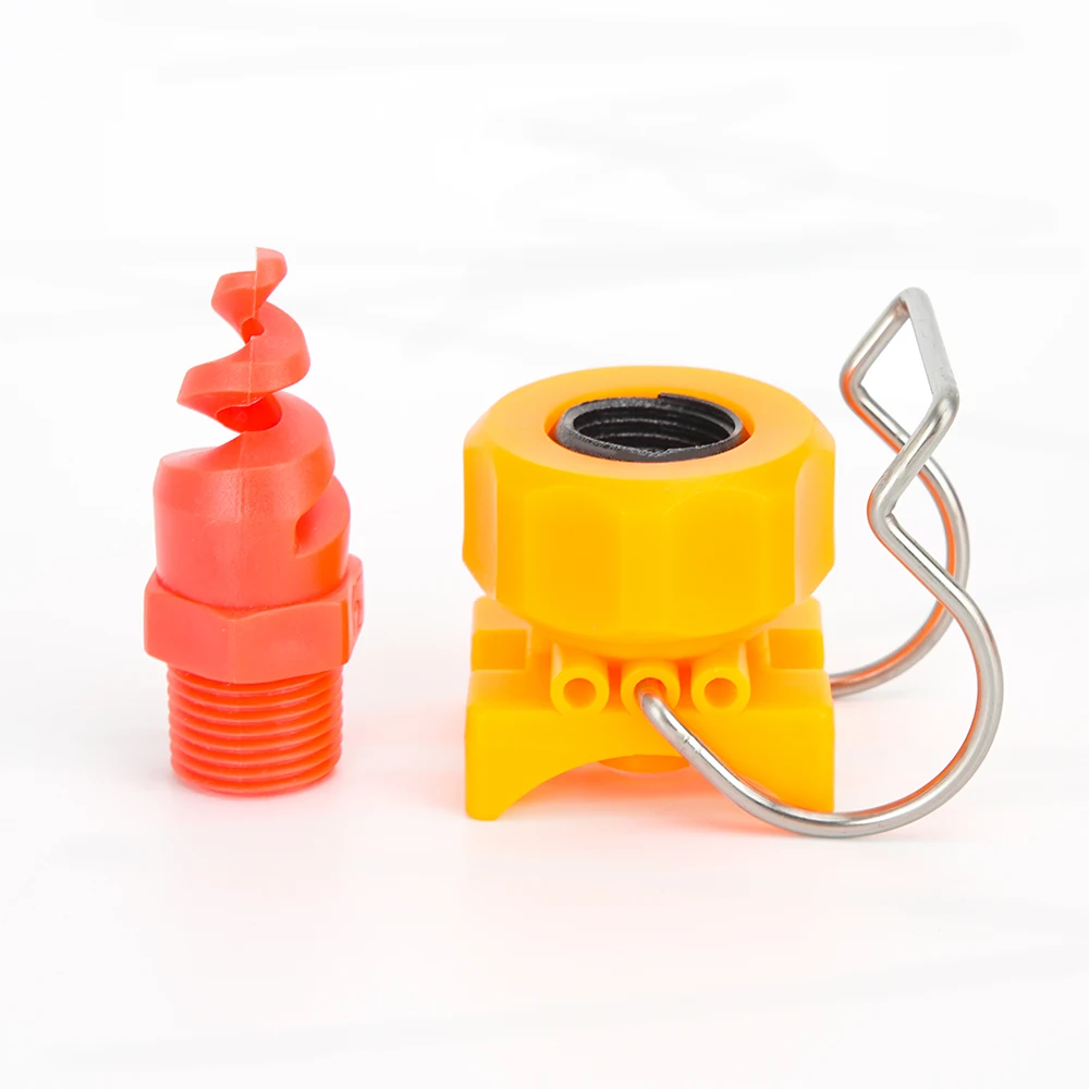 PP Spiral Nozzle with Clamp Acid Resistant Industrial Spray for Desulfurization Waste Gas Scrubbing Tower Anti-Clogging C