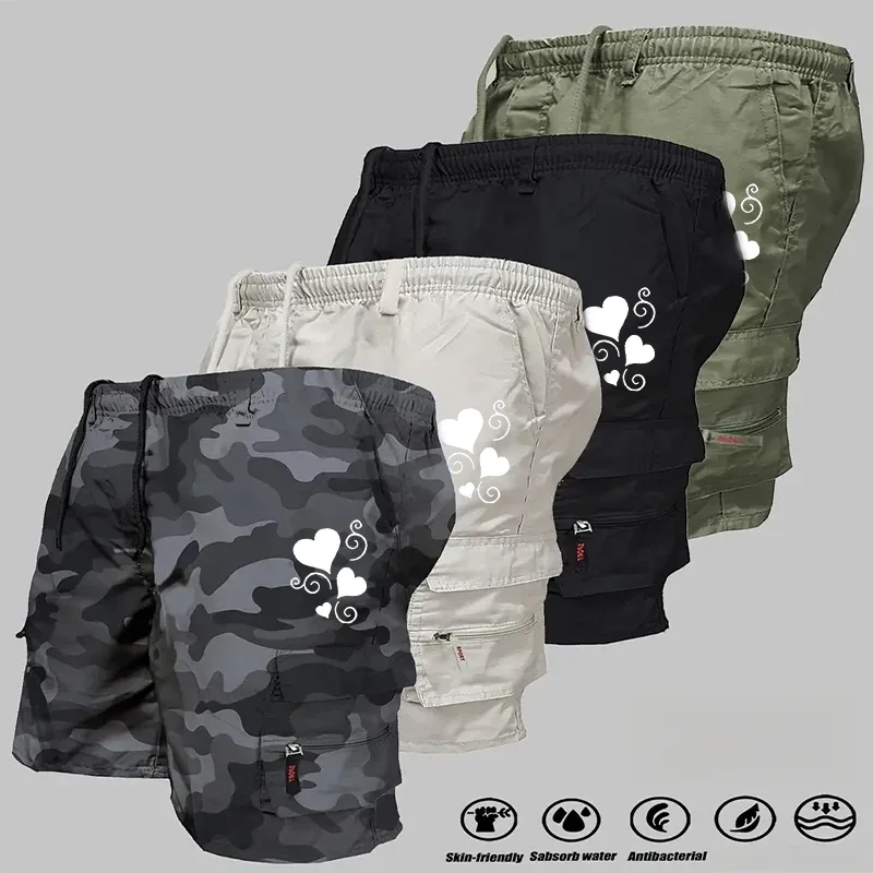 

Новые модные мужские повседневные шорты с несколькими карманами, модные свободные повседневные брюки для фитнеса, камуфляжные тактические шорты