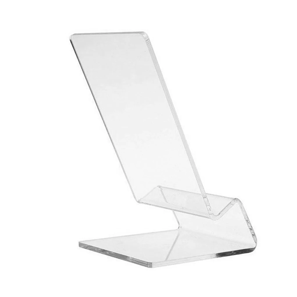 New Transparent Acrylic Phone Mount Holder Mini Portable Display Stand Rack Stand for Cell Phone Display Storage Rack