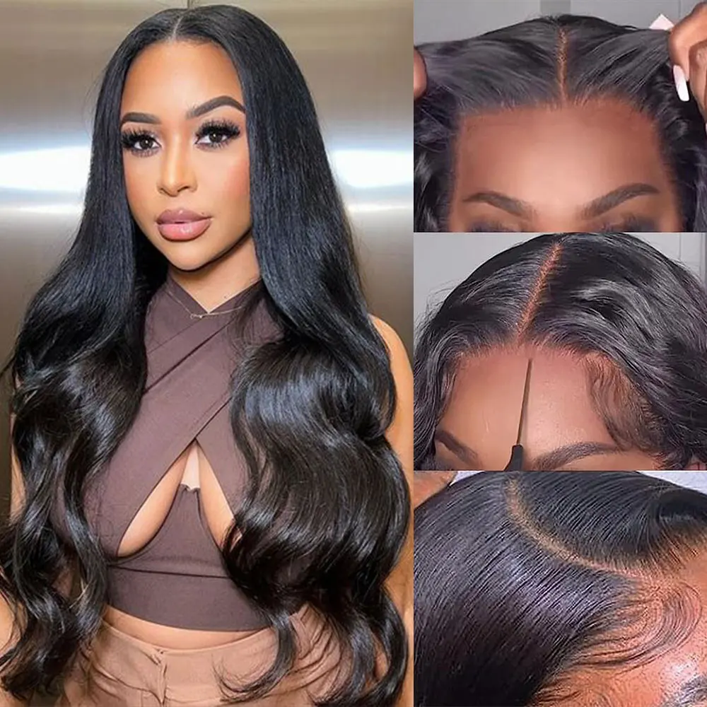 Wear Go Body Wave Glueless Wig 6x4 Lace Front Wig Peruvian Hair 5x5 Lace Preplucked Human Wigs Ready To Go Pre Cut Jarin Hair