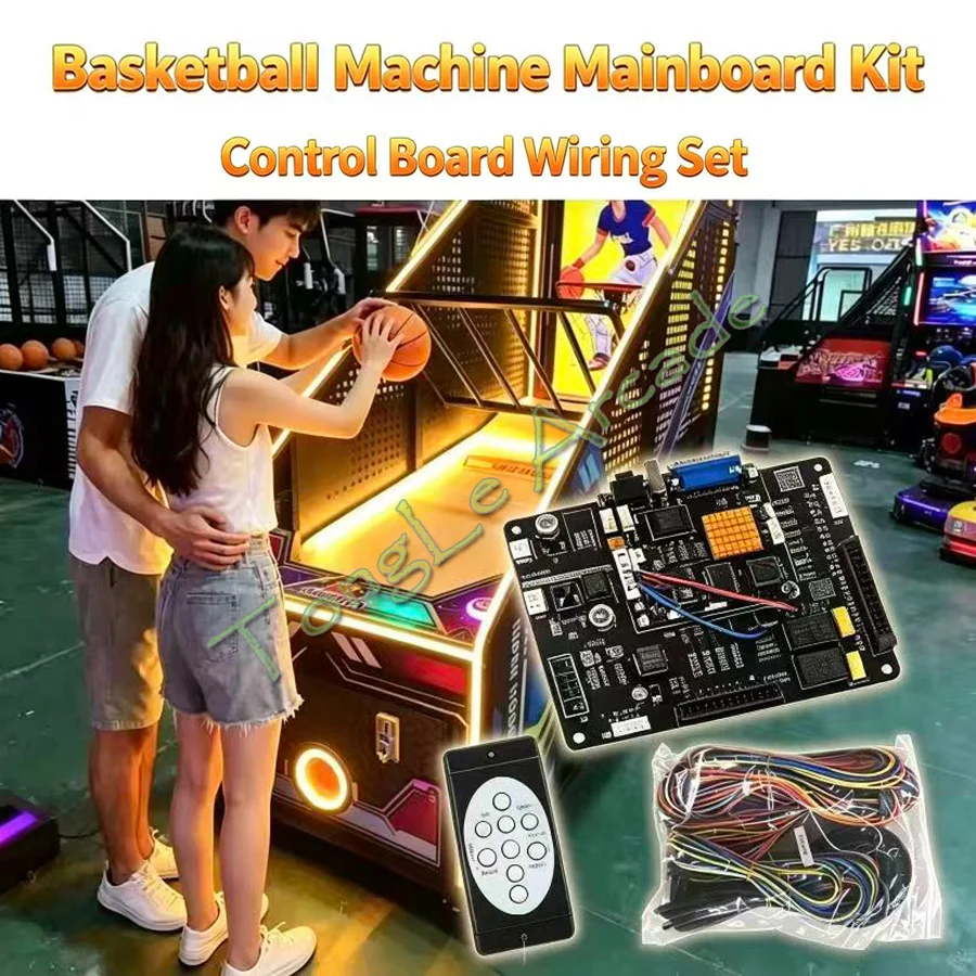 New Basketball Master Street Shooting Game LED Machine Kit, PCB Motherboard, Wiring Harness For Arcade Cabinet DIY Replacement