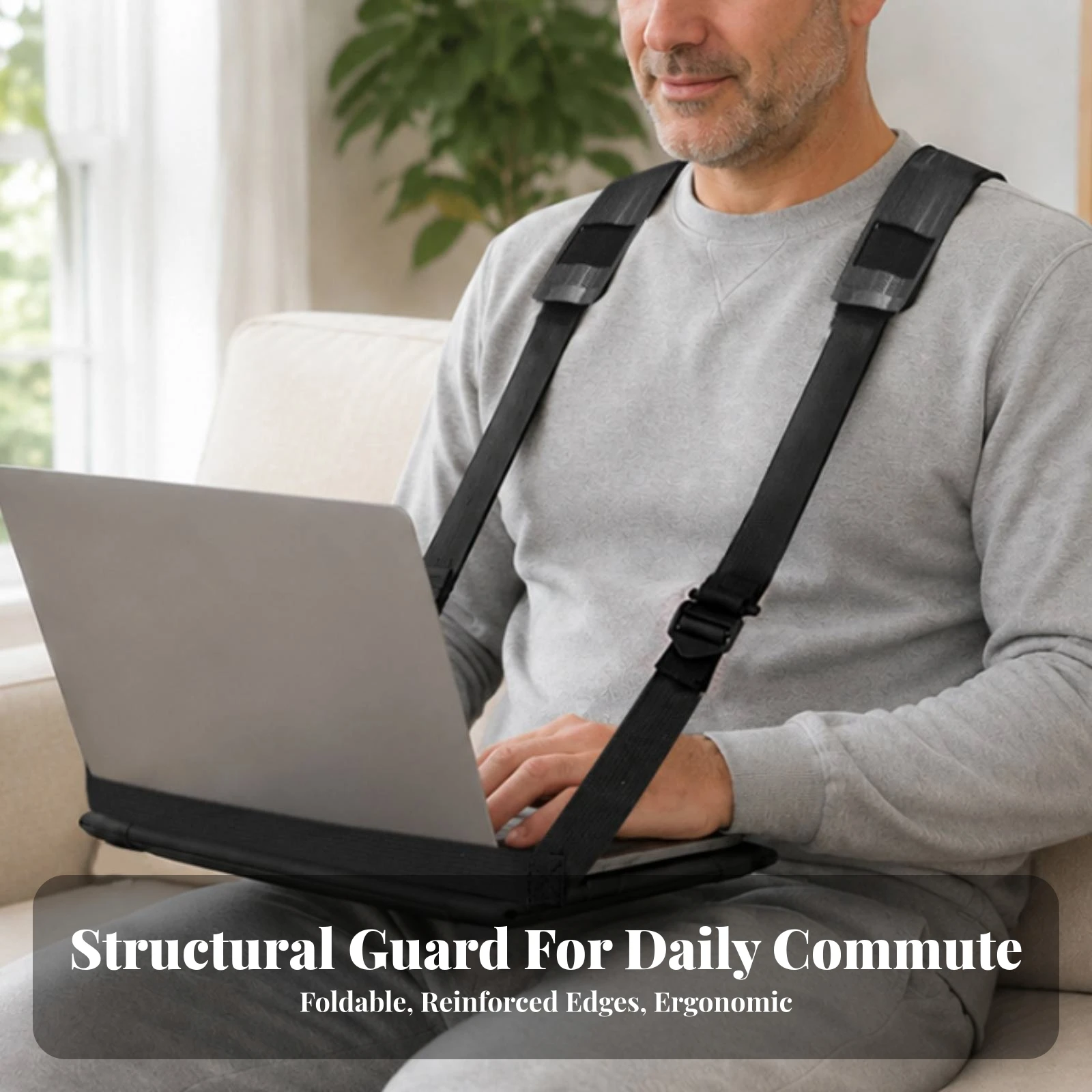 Shoulder Strap Carrier Lightweight Laptop Carrier with Platform Shoulder Strap Compact for Commuters, Outdoor Work, Commuting