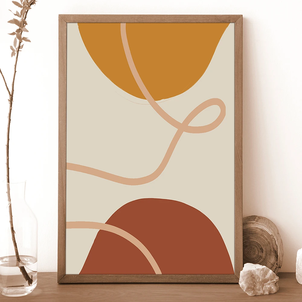 Morandi Style Abstract Painting Modern Artwork Poster Canvas Cloth Fabric Print for Home Decor Wall Art Picture
