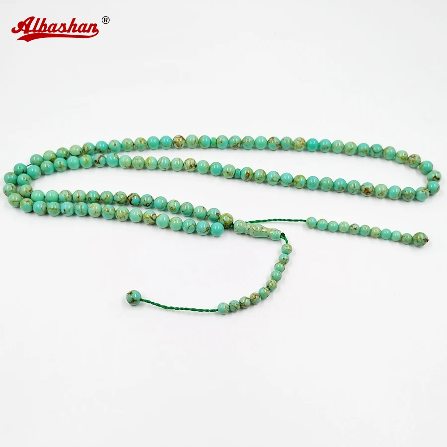 

Tasbih Turquoises Muslim Bracelet rosary Islamic Gift Prayer 99 100Beads Misbaha