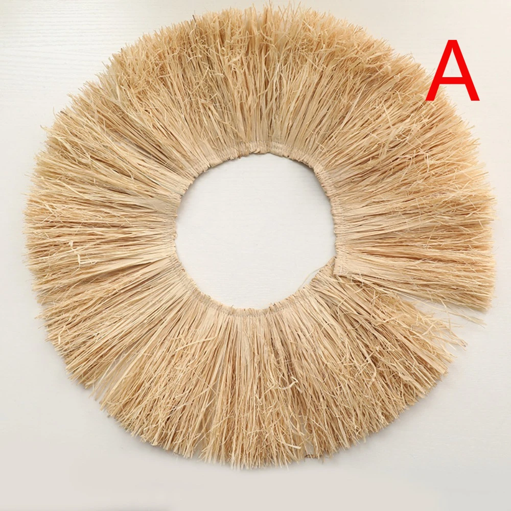 Durable Homestay Ornament Wedding Garland DIY Background Wall Decoration Lafite Grass Garland Straw Tassels Jute Fringe Trim