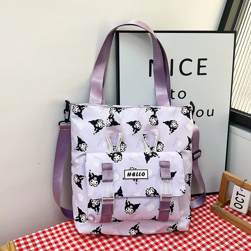 Sanrio Crossbody Bag Cinnamoroll Shoulder Bag Kuromi Makeup Pouch My Melody Storage Schoolbag Hello Kitty Pochacco Bagpack Girl