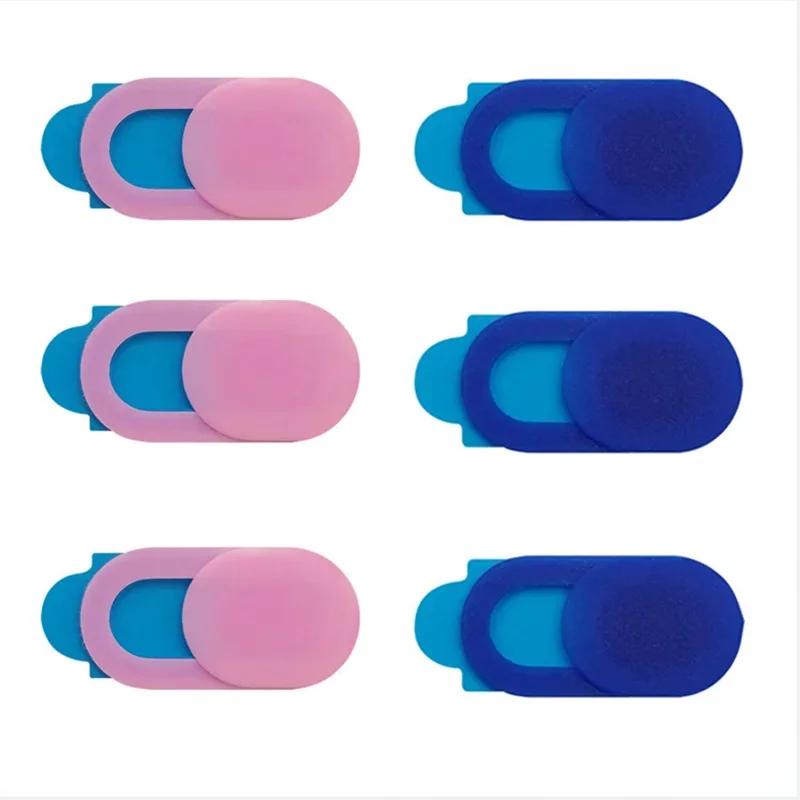 6pcs Pink/Blue WebCam Cover Ultra Thin Shutter Slider Camera Lens Cover For Web IPhone Macbook iPad Laptops Privacy Sticker