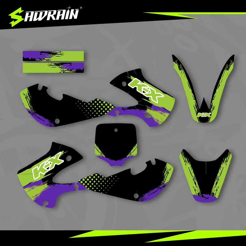 

Наборы наклеек с графикой мотоцикла Sawrain, наборы наклеек для 2000-2021 KX65