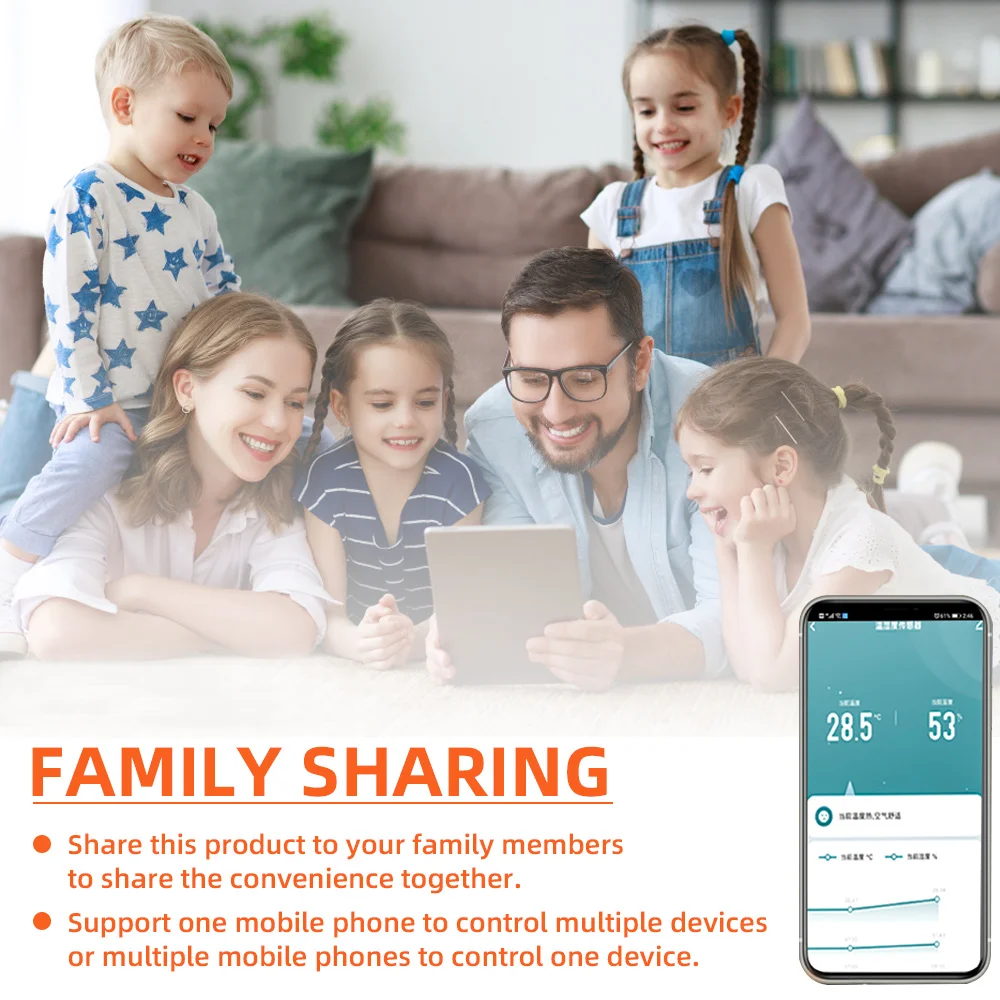 

Датчик температуры и влажности Tuya Zigbee, домашний термометр, совместимый с Smart Life Alexa Google Assistant