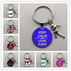 Novelty Fashion Love Judo Karate Keychain Exquisite Popular Women Men Casual Sports Key Chain Ring Jewelry