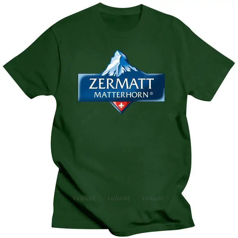 Cotton teeshirt man fashion t shirts New ZERMATT Matterhorn Switzerland Skiing T-Shirt male o-neck short sleeve casual tops