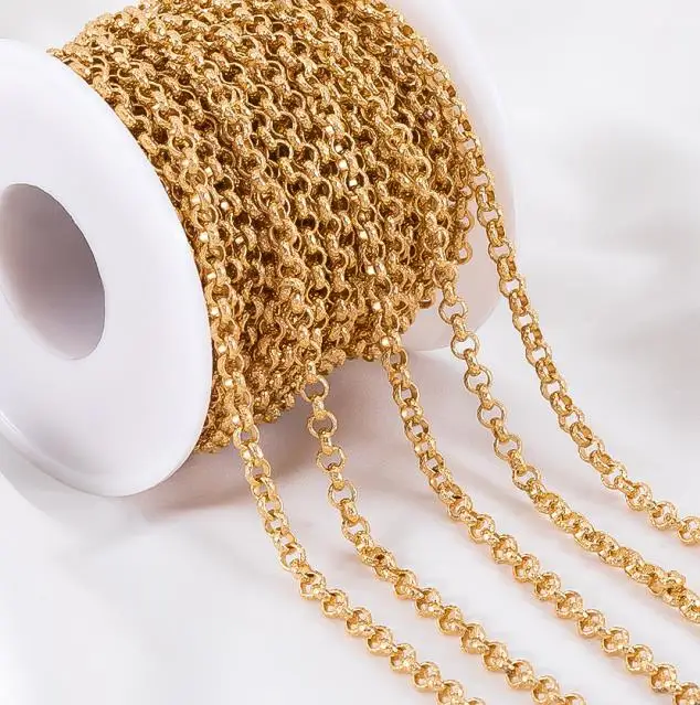 

1-метровая цепочка из чистой меди, О-образная тисненая открытая цепочка с крестом для DIY ожерелья, браслета, аксессуары для изготовления ювелирных изделий