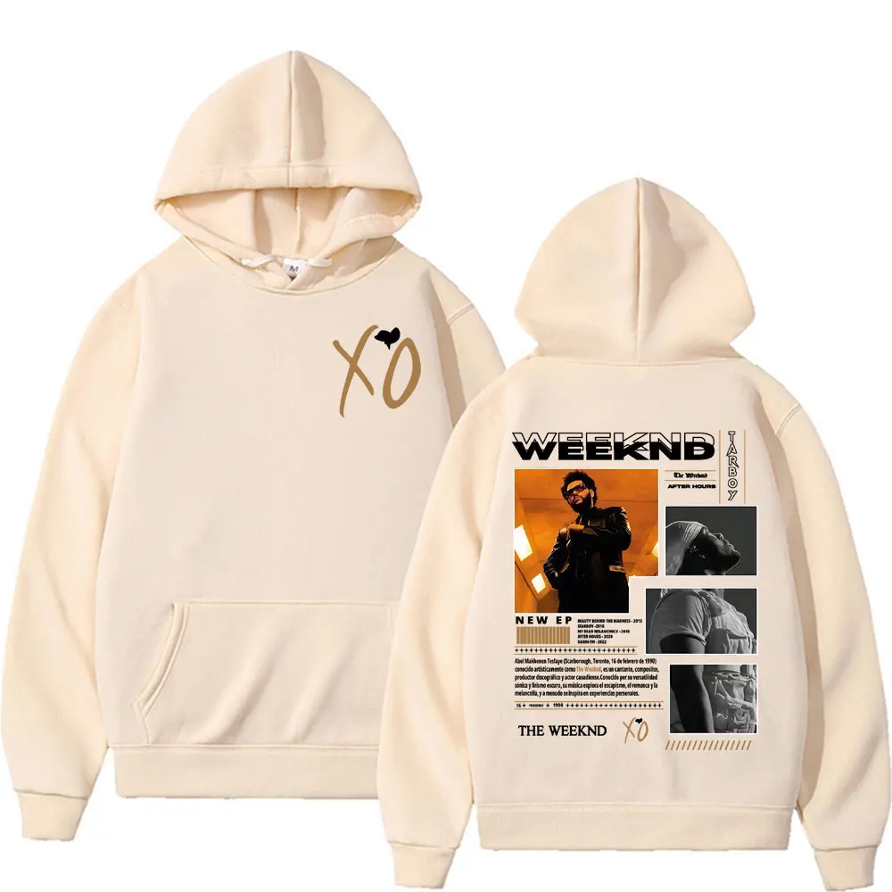 ألبوم ريترو ذا ويكند بعد ساعات نمط مقنع 2026 خريف/شتاء للرجال ريترو 90s الهيب هوب ملابس رياضية قطبية مريحة غير رسمية #2