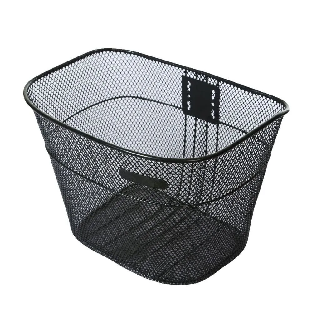 AliExpress NONE High Quality Easy To Install Large Cart Basket Adjustable Metal Bicycle Front Basket Black/Silver Durable Fixed Backpack