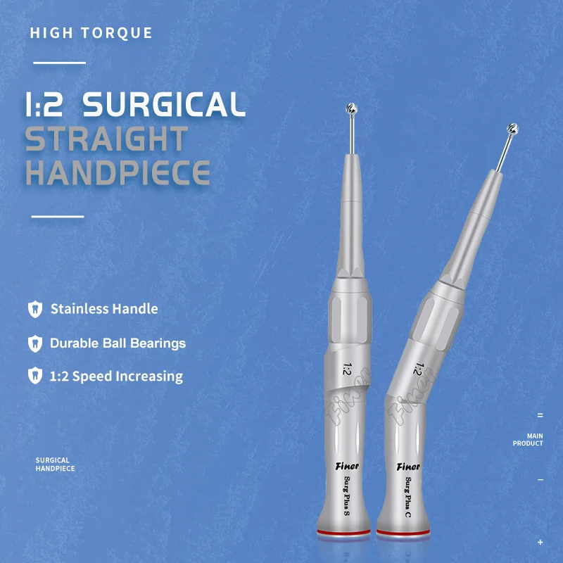 Dental Osteotomy Handpiece 1:2 Angled Surgical Implant Straight Handpiece for Sinus Lifting Bone Collecting ENT Lumbar Surgery