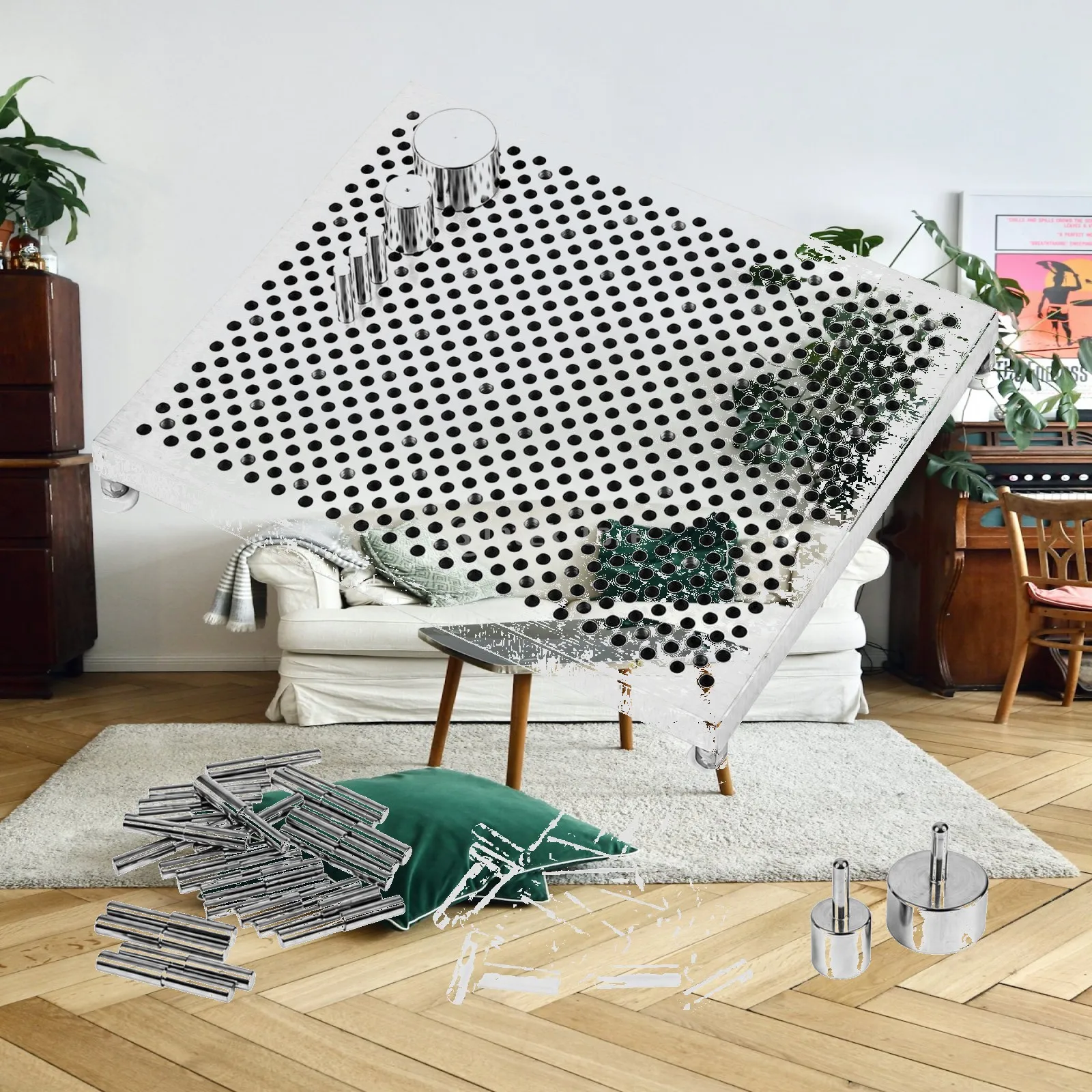 Aluminum Wire-Jig Forming Board Long-Lasting Wire Jig with Forming Posts and Tubes Stable Portable for Craft Studio Users