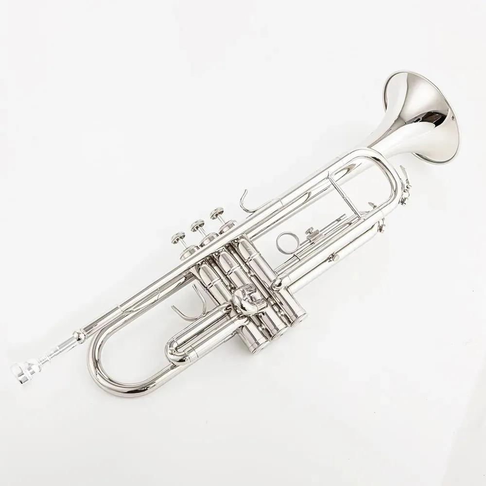 

2026 hot new JBTR-300N Trumpet Bb Professional Brass Exquisite Nickel Plated Instrument