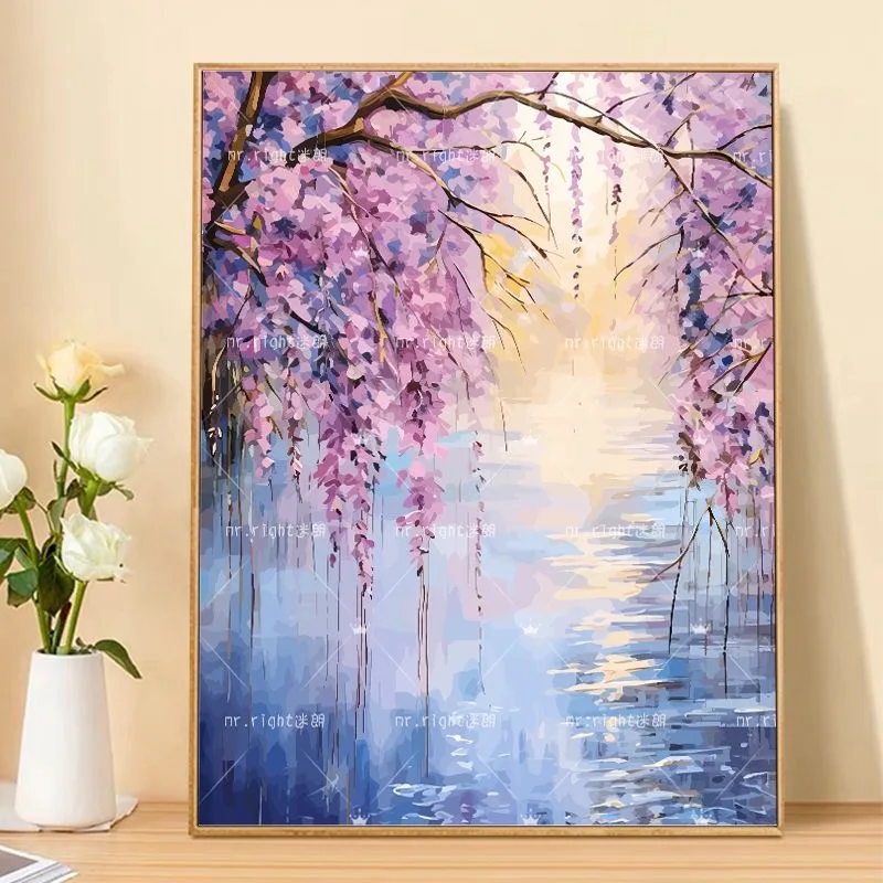 

1-0076 Stunning Waterfall Oil Painting on Canvas