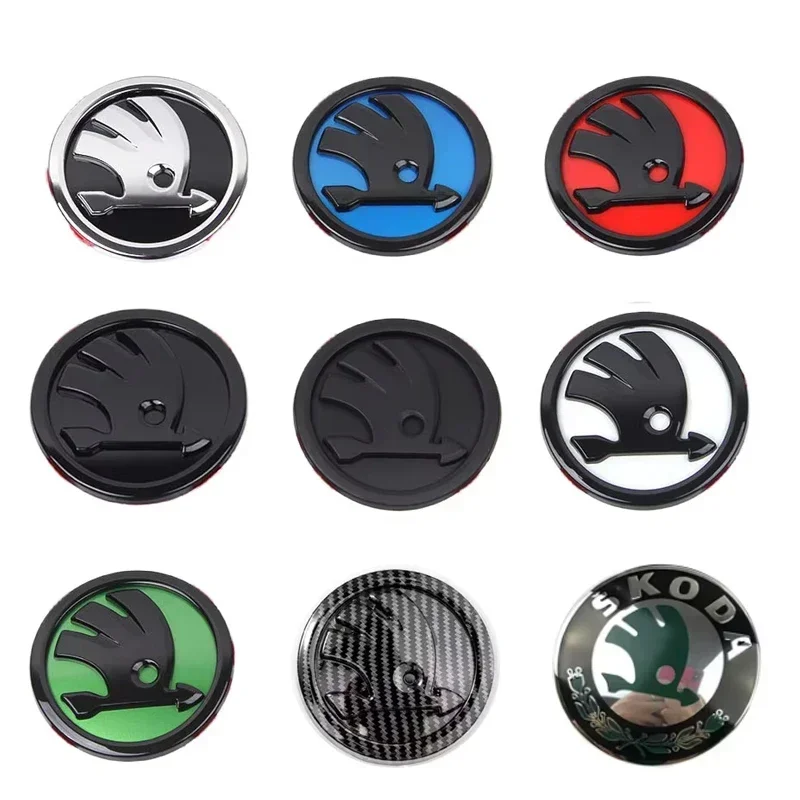 

for Skoda 80mm/90mm ABS Emblem Car Front Hood Badge Rear Trunk Stickers Kodiaq Rapid Fabia Octavia A7 RS Superb Yeti VRS 2025
