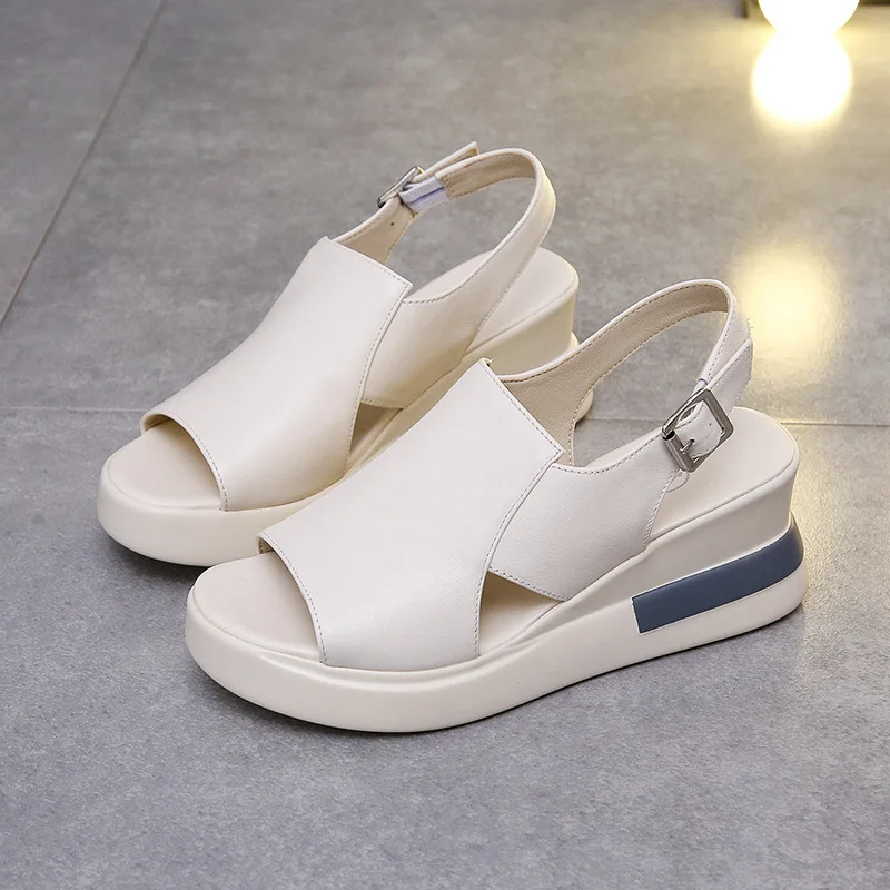 

New Fashion Summer Women's Sandals Large size 42 Luxury Wedges Slippers Black Platform Shoes for Women Shoes Zapatos De Mujer