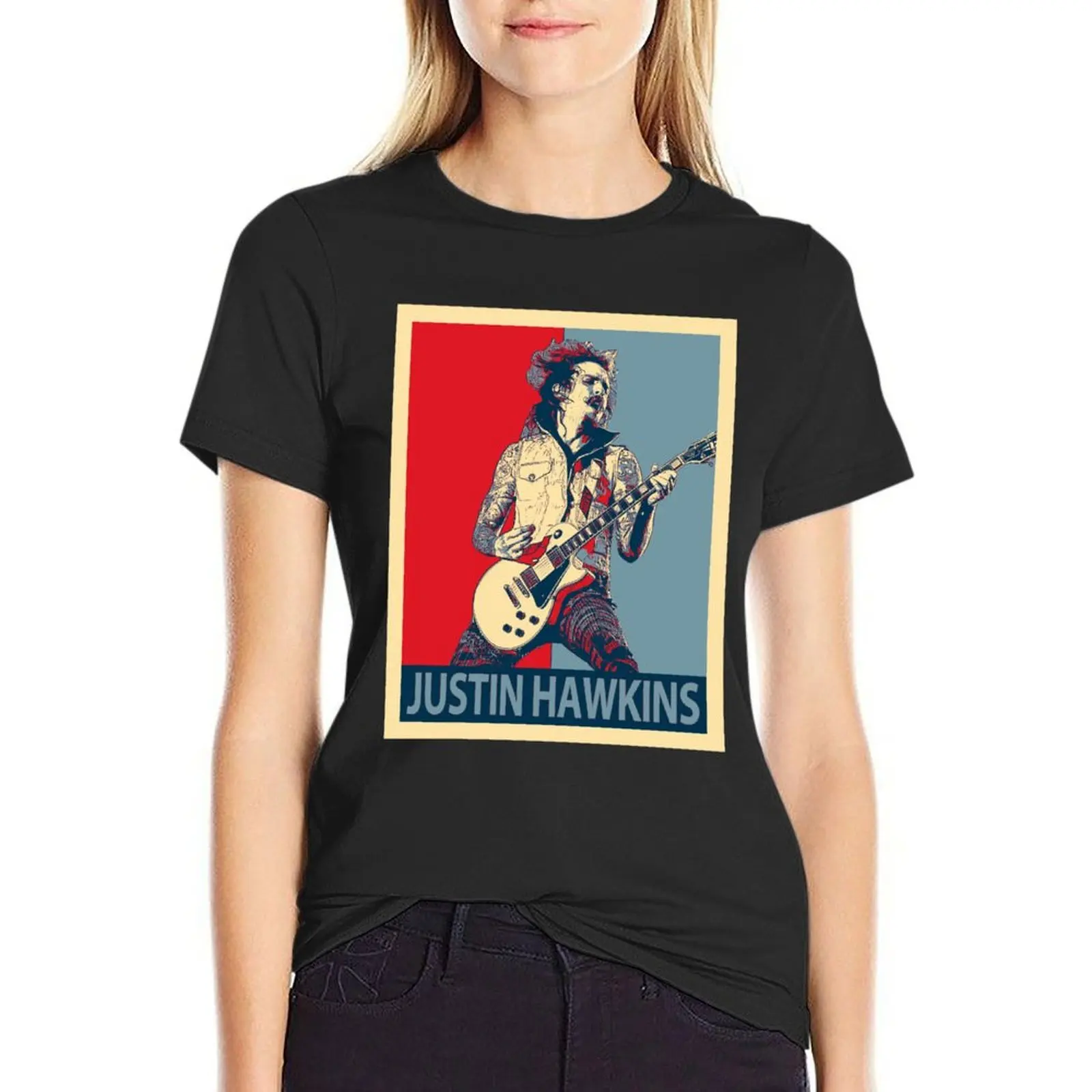 Justin Hawkins T-shirt tops cute clothes Women tops