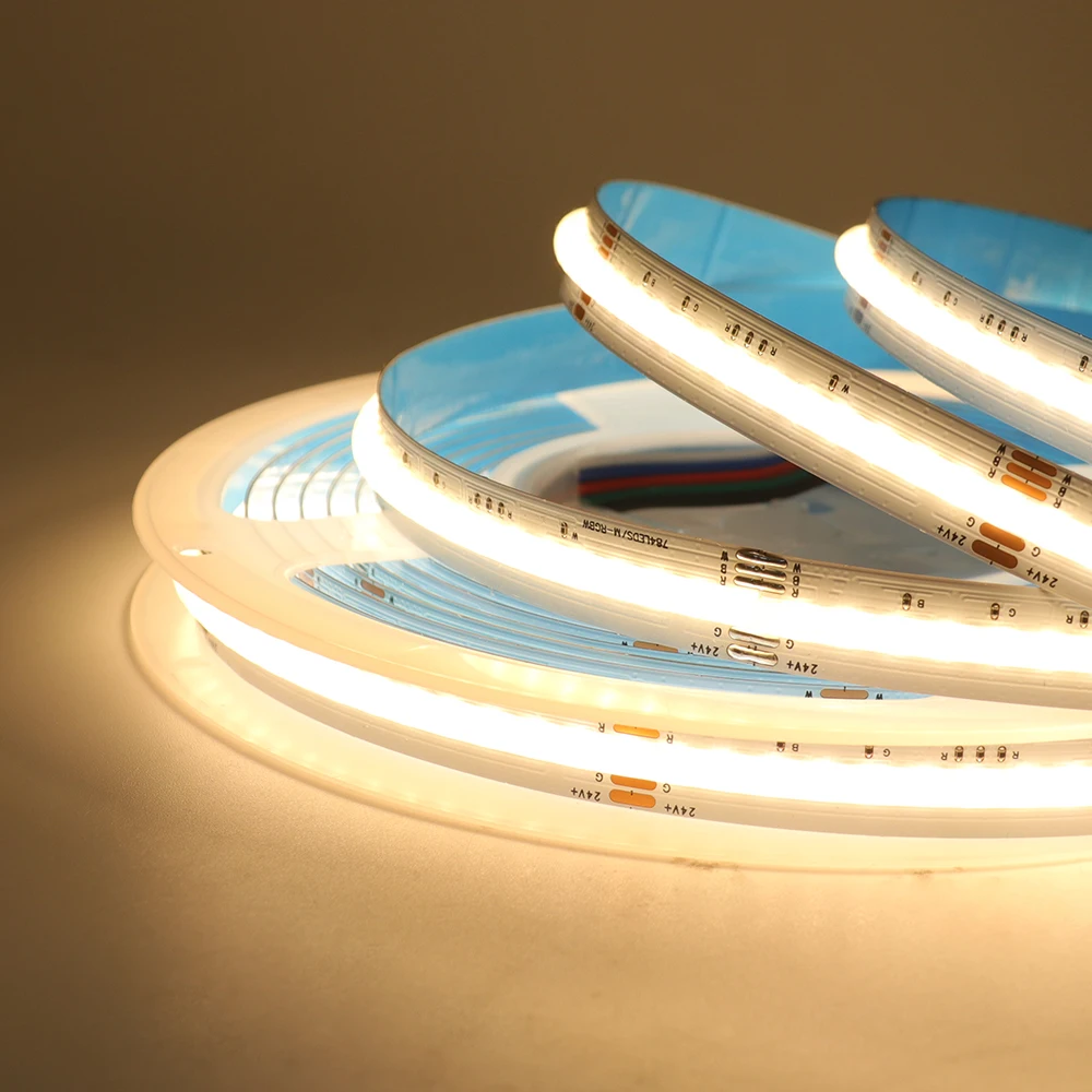 RGBW RGBWW COB LED Strip 24V 784LEDs/M IP67 Tube Waterproof Flexible Led Tape Diode Flexible Ribbon