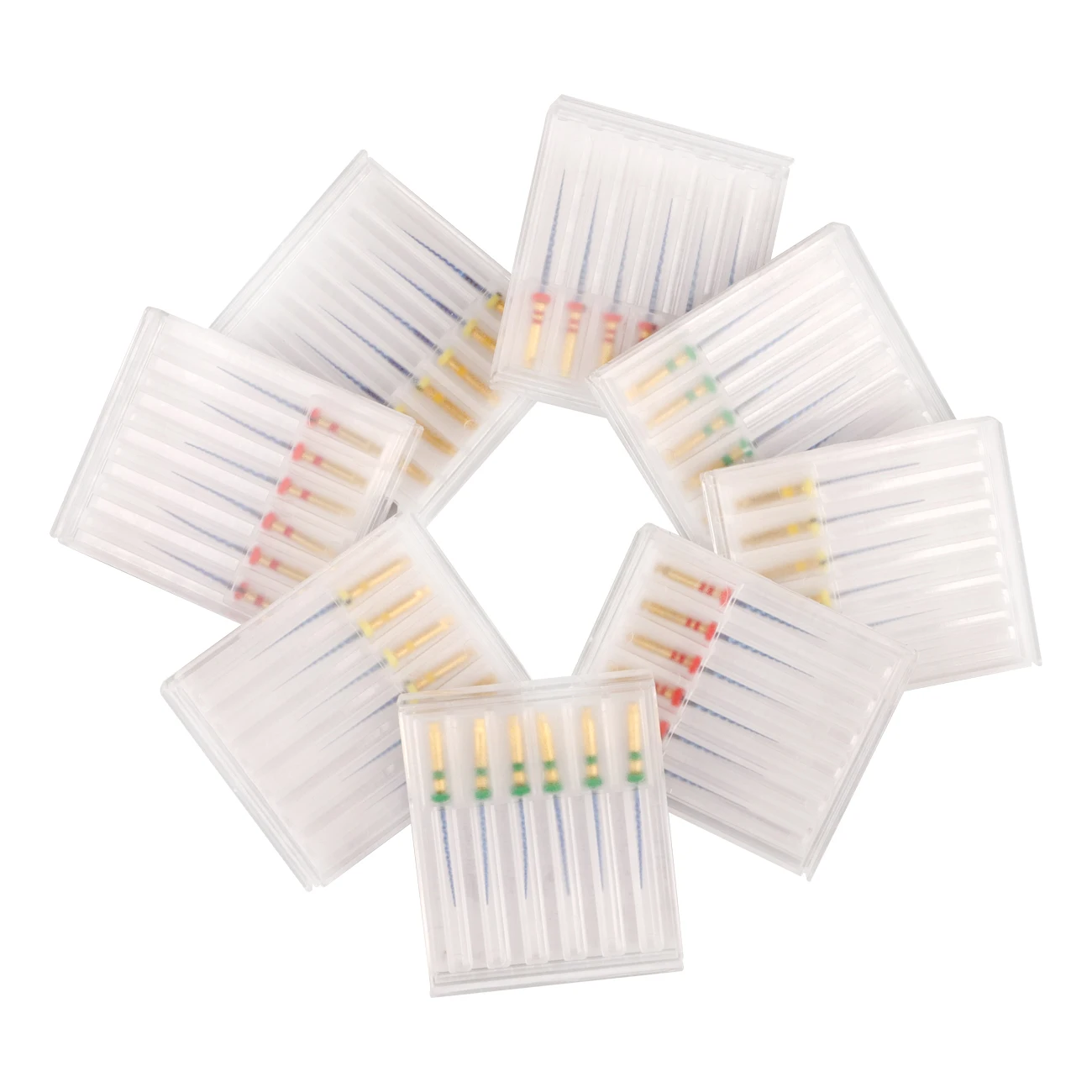 

6pc/box Heated Activation Ni Ti Dental Root Canal File with Safety Non cutting Tip Super Flexibility Endodontic Rotary File