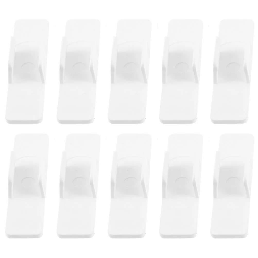 

10Pcs Pen Holder Clips Plastic Whiteboard Markers Holders Self-Adhesive Portable Pencil Clamps for Office School