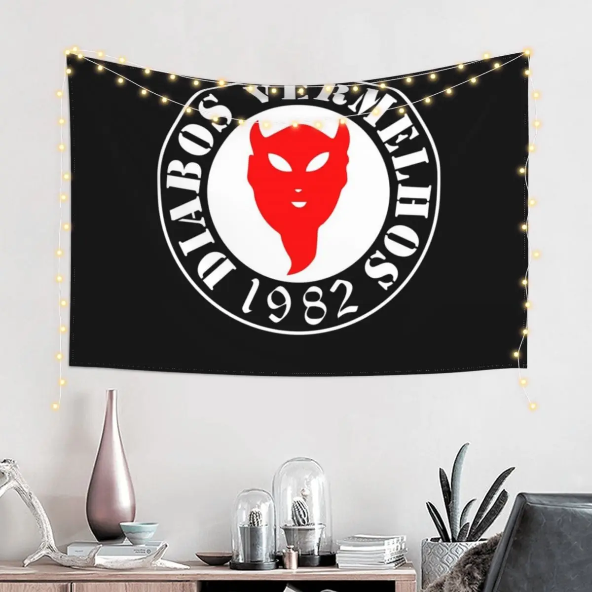 Benfica Flag Diabos Vermelhos Tapestry Aesthetic Room Decor Wallpapers Home Decor Home Decorating Tapestry