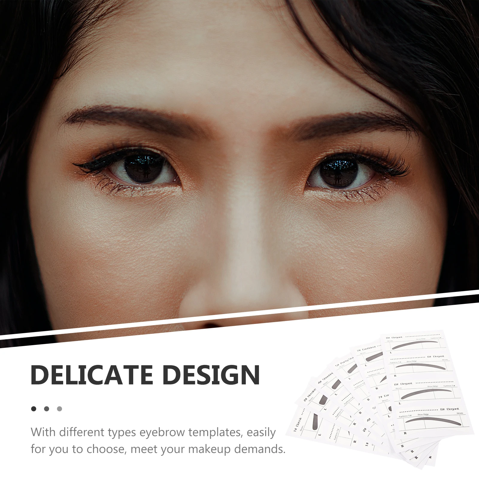 

6 pcs Disposable Template Makeup Sticker For Women Girls Stencil Beauty Tool Convenient Perfect Beginner Shape Reusable