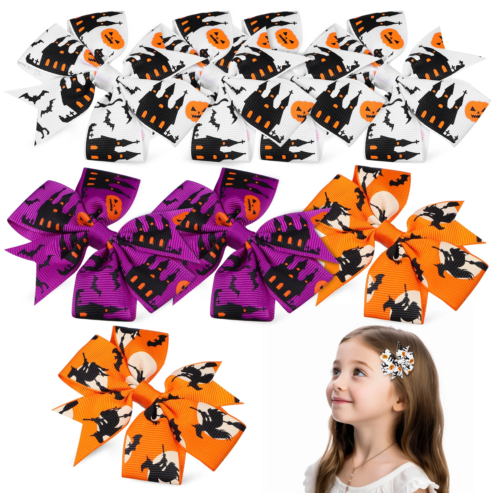 

8 pcs Clips Elegant Bows For Girls Design for Girls Women Hair Accessories Fashionable Bows Versatile Hairstyles