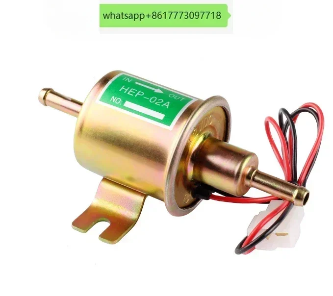 12V Electric Fuel Pump Petrol 6 Volt Universal Gas Inline Low Pressure Electric Fuel Pump HEP-02A