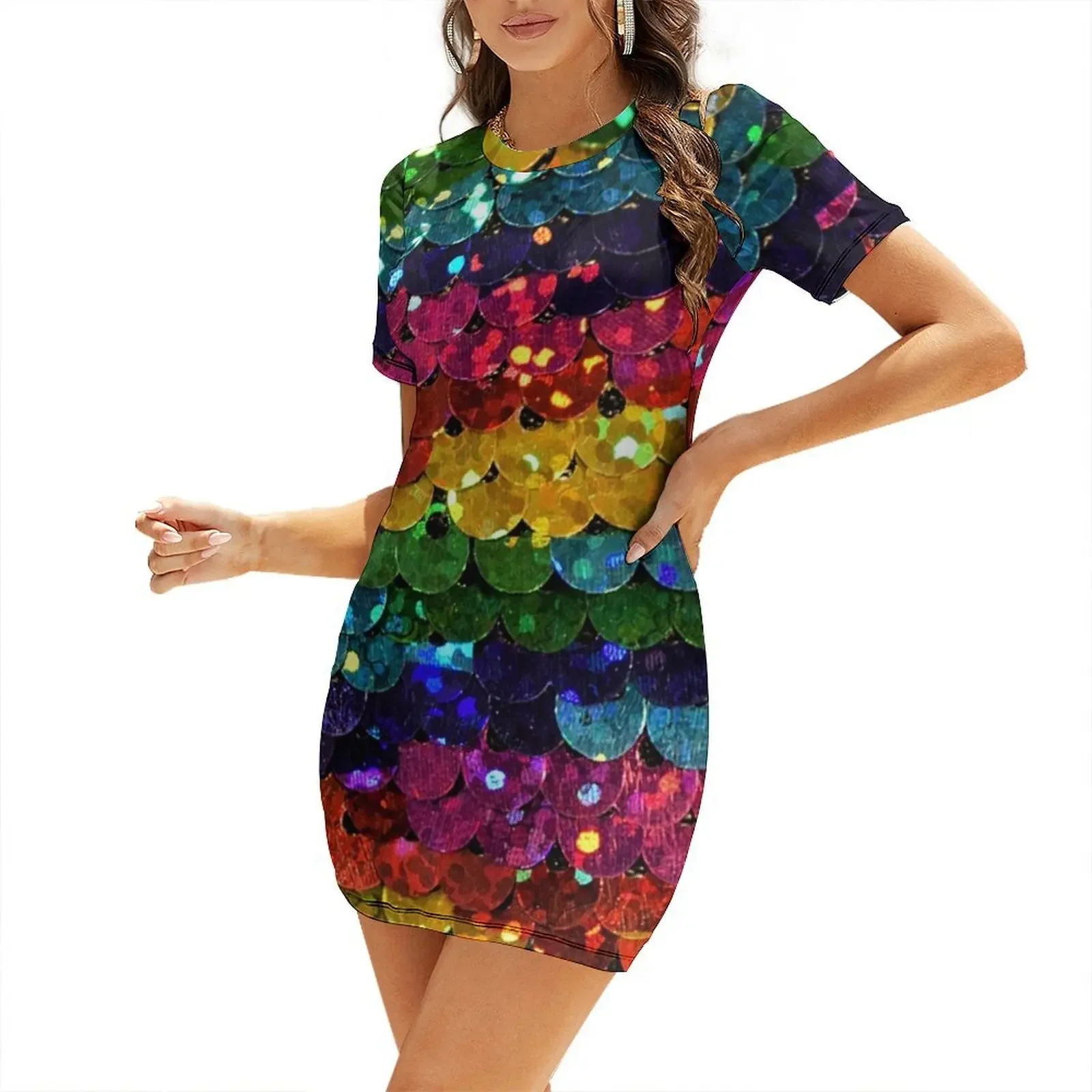 

Party Sparkle Short-Sleeved Dress dresses women summer 2025 dress for women 2025 women dress