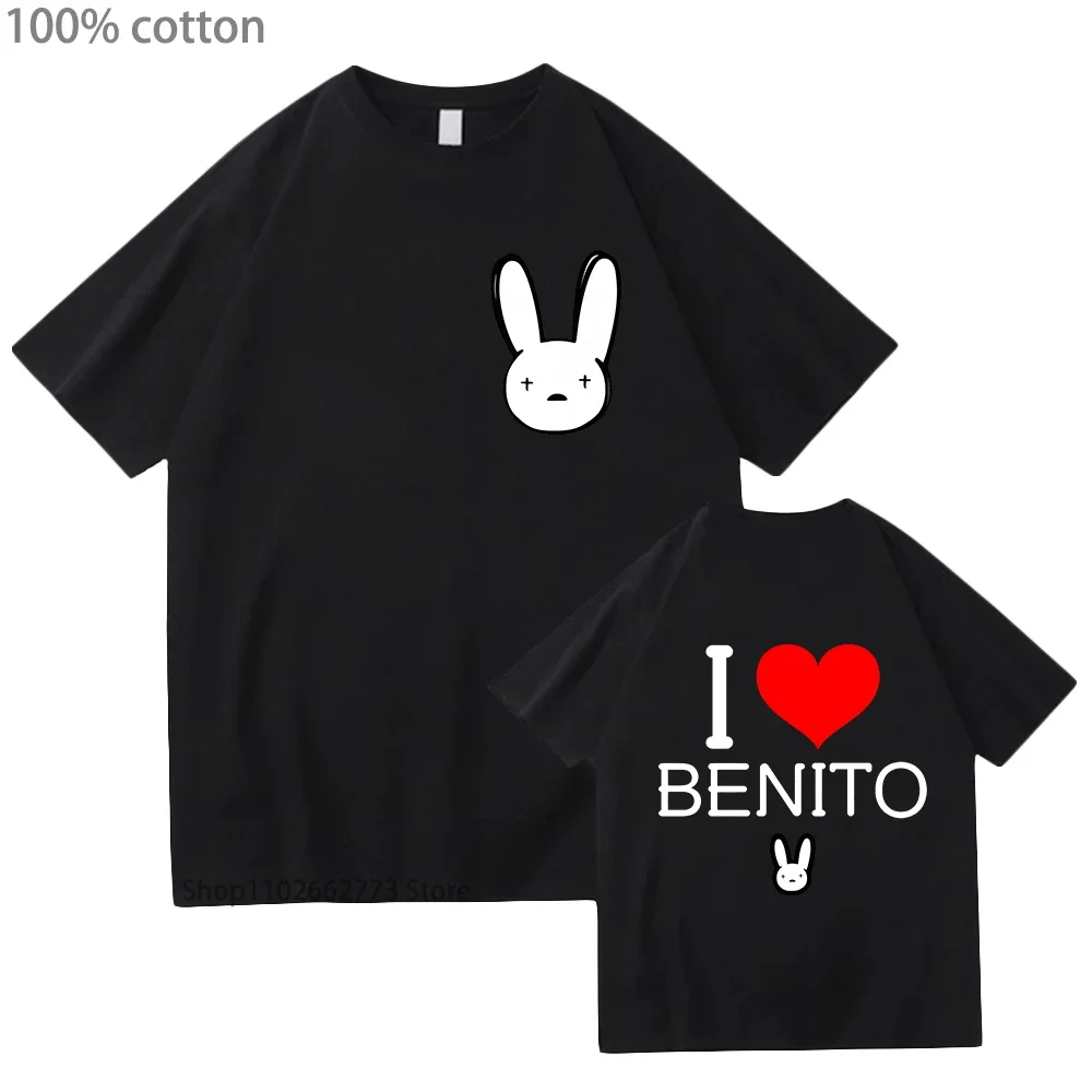 سيئة الأرنب قميص أنا أحب بينيتو تي شيرت UN VERANO SIN TI تي شيرت الرجال الهيب هوب تي شيرت 100% القطن الشارع الشهير المرأة الصيف التي شيرت