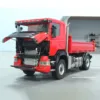 1/14 4x4 금속 RC 유압 덤퍼 자동차 라디오 제어 덤프 트럭 3 속도 전송 페인트 완료 티퍼 사운드 라이트 모델 5